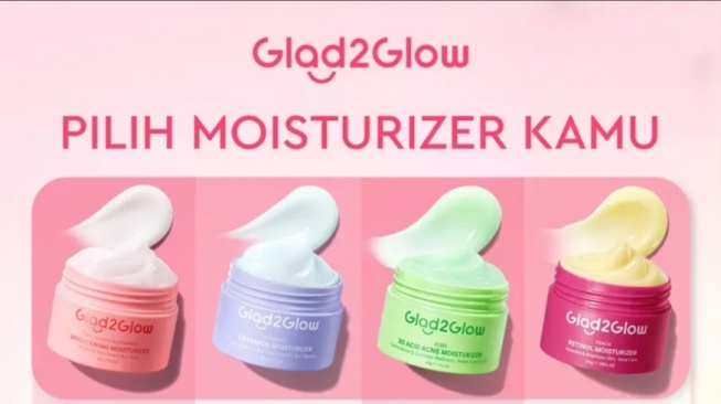 4 Rekomendasi Moisturizer Glad2Glow untuk Kulit Bruntusan, Cuma Rp30 Ribuan Bikin Wajah Glowing