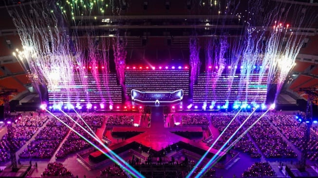 Konser hari pertama NCT Dream bertajuk 2025 NCT DREAM TOUR <THE DREAM SHOW 4 : DREAM THE FUTURE> in JAKARTA di Jakarta International Stadium, Jakarta pada 27 September 2025. [cr: Dyandra Global Edutainment]