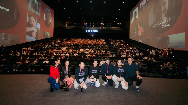 Festival film Jakarta World Cinema (JWC) 2025 resmi dimulai di kawasan MH. Thamrin, Jakarta Pusat pada Sabtu, 27 September 2025. [Suara.com/Tiara Rosana]