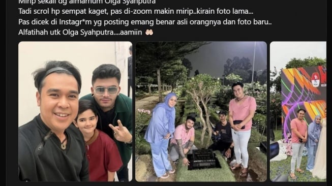 Foto pria berwajah mirip Olga Syahputra (Thread @aman_shopp)