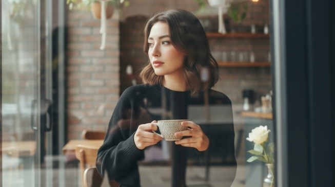 Foto estetik di kafe [Gemini AI]