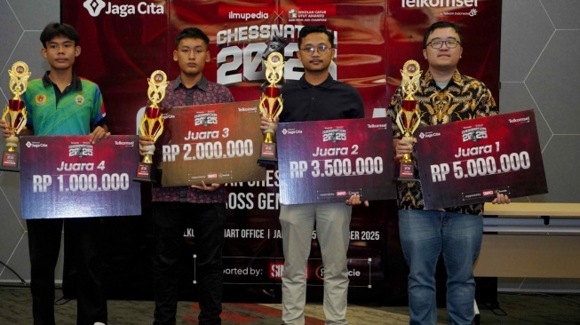 Final Chessnation 2025 di Telkomsel Smart Office sukses digelar di Telkomsel Smart Office Jakarta (25/9/2025), mempertemukan para pecinta catur terbaik dari seluruh Indonesia. (Dok: Telkomsel)
