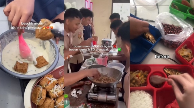 Dari Tahu Isi Krispi Hingga Rujak Dadakan! Viral Aksi Kocak Siswa Daur Ulang Menu MBG di Sekolah