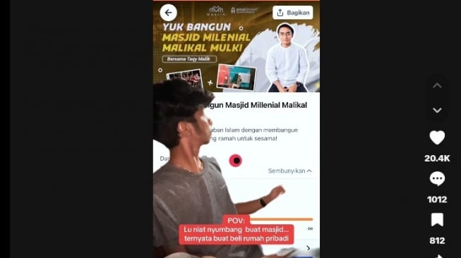 Taqy Malik Dituduh Bangun Masjid di Tanah Utang. [TikTok]