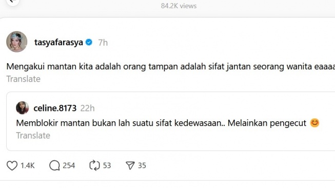 Thread Tasya Farsya, yang mengakui kalau suaminya, Ahmad Assegaf adalah sosok yang ganteng.