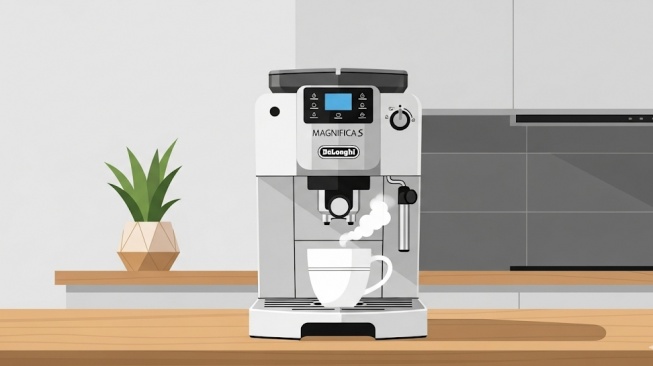 Ilustrasi Mesin Kopi. [Gemini AI]