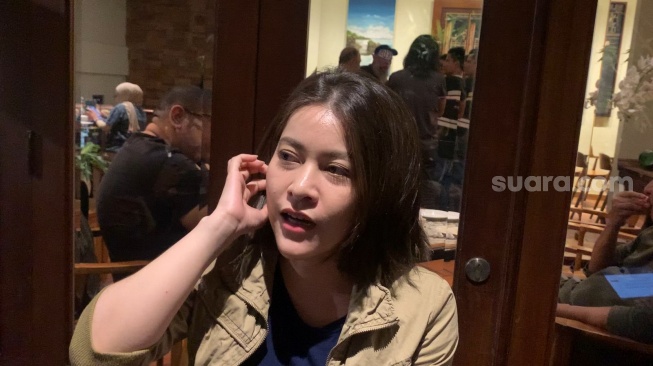 Lidya Pratiwi atau Maria Eleanor di kawasan SCBD, Jakarta Selatan, Selasa, 30 September 2025. [Suara.com/Adiyoga Priyambodo]