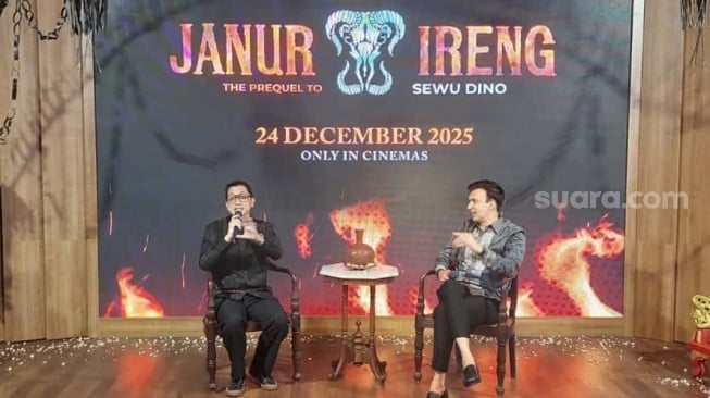 Konferensi pers film Janur Ireng di kawasan Setiabudi, Jakarta Selatan pada Senin, 29 September 2025. [Suara.com/Tiara Rosana]