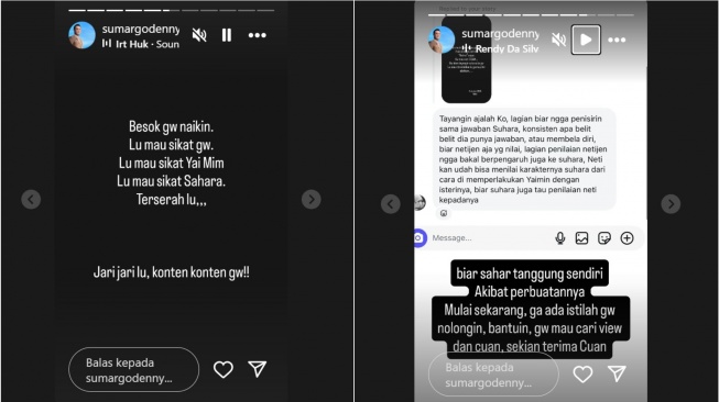 Denny Sumargo ogah beri bantuan dan akan tayangkan podcast Sahara, tetangga Yai Mim yang konflik dengannya (Instagram/@sumargodenny)