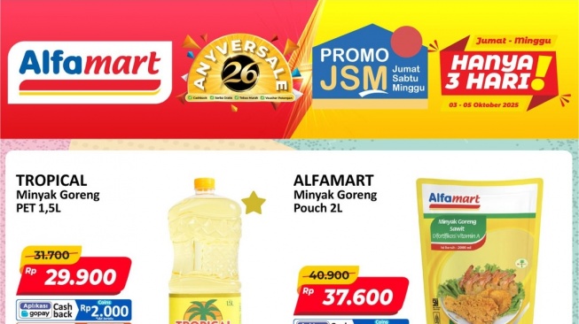 Promo JSM HUT Alfamart ke-26: Banjir Promo Spesial, Cek Katalog Produk