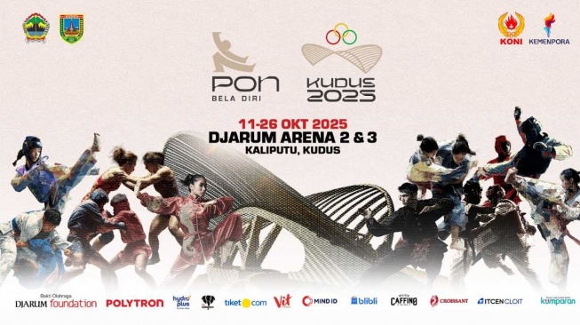 PON Bela Diri 2025 digelar di Kudus pada 11–26 Oktober. Ribuan atlet dari 10 cabang bela diri siap bertarung memperebutkan medali dan prestasi. [Dok. PON Bela Diri]