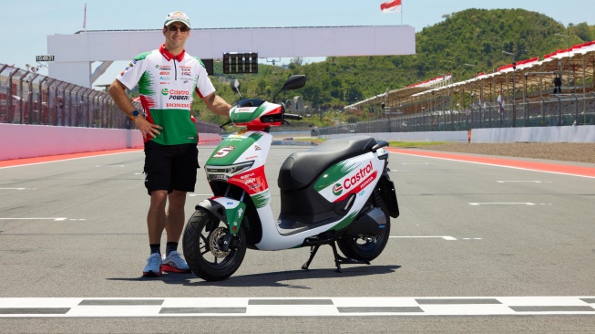 Motor Listrik Honda dengan Livery Khusus di MotoGP Mandalika. (Foto: AHM)