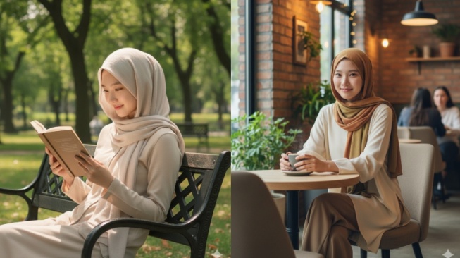 Prompt Gemini AI Edit Foto Wanita Berhijab yang Aesthetic. [Google Gemini]