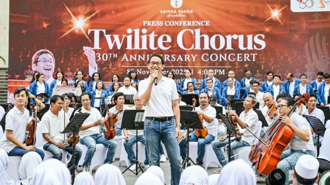Addie MS dalam konferensi pers Twilite Chorus. (Ist)