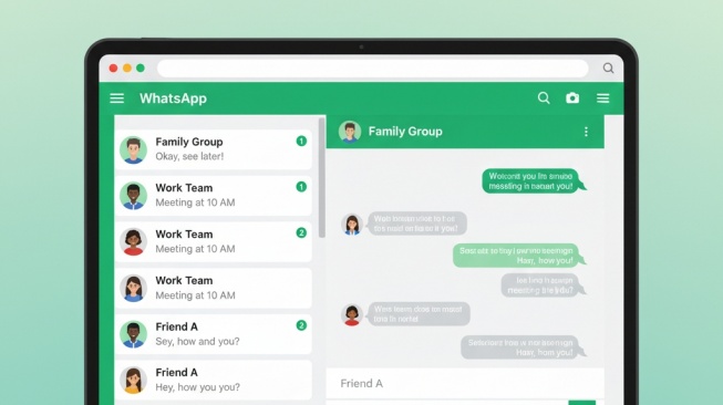 Ilustrasi WhatsApp web (Suara x Gemini AI)