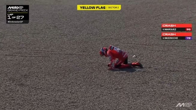 Detik-detik Kecelakaan Marc Marquez hingga Alami Patah Tulang Bahu