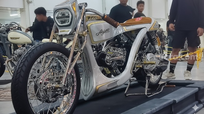 Modifikasi Honda Stylo 160 yang berhasil menyabet gelar juara HDRP 2025 (Suara.com/Gagah Radhitya WIdiaseno)