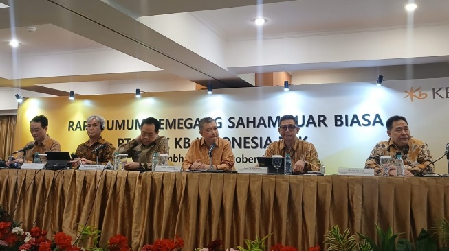 Rapat Umum Pemegang Saham Luar Biasa (RUPSLB) KB Bank yang digelar pada Senin (6/10/2025), para pemegang saham menyetujui pengangkatan Widodo Suryadi sebagai Direktur Perseroan (Suara.com/Tantri Amela Iskandar)