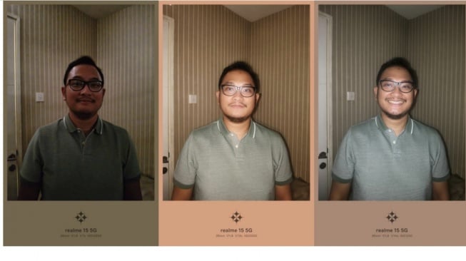 Hasil tanpa bantuan cahaya - Filter Deja Vu - Filter Retro (Dok: realme)
