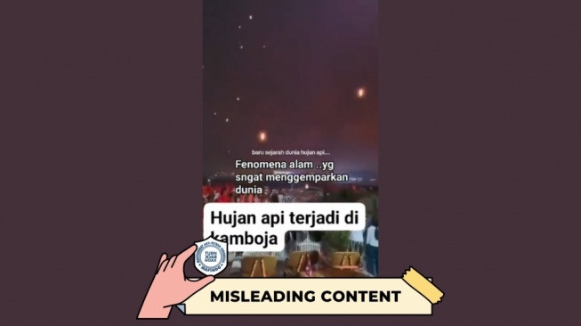 Hoaks hujan api di Kamboja. [Dok. Istimewa]