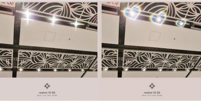 Pilihan efek cahaya (Dok: realme)