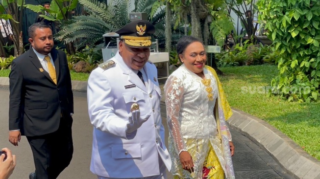 Gubernur Papua Mathius D. Fakhiri. (Suara.com/Novian)