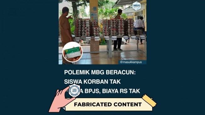 Hoaks korban keracunan MBG tanggung sendiri biaya pengobatan. [Dok. Istimewa]