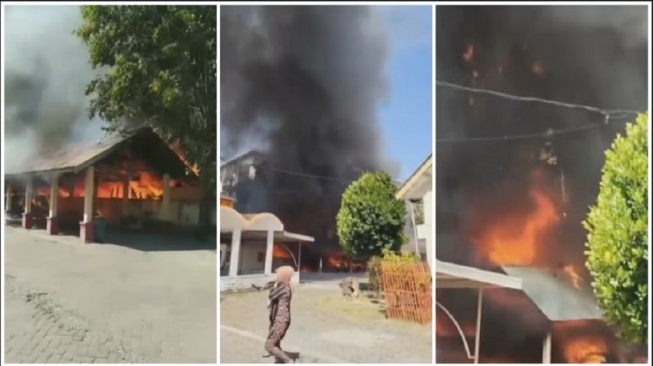 Kantor Bupati Bulukumba kebakaran (Instagram)