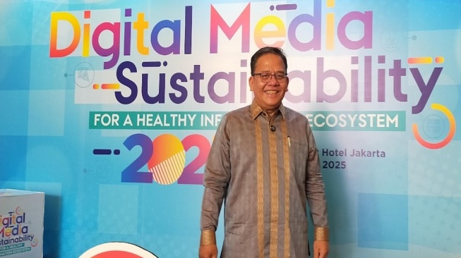 Prof. Drs. Adrianus Eliasta Meliala, M.Si., M.Sc, Ph.D., Pok Ahli Badan Nasional Penanggulangan Terorisme hadir sebagai salah satu pembicara dalam topik "Beyond Headlines: Building Peace & Inclusion Through Constructive Journalism” di Local Media Summit yang digelar Suara.com dan International Media Support (IMS) (Suara.com/CNR ukirsari)