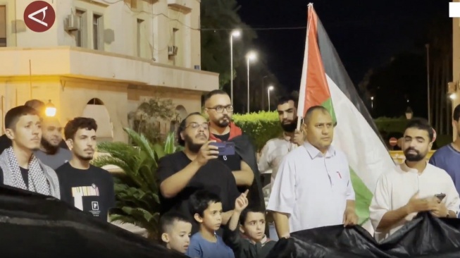 Solidaritas Libya untuk Palestina: Unjuk Rasa Dukung Gaza Menggema di Tripoli