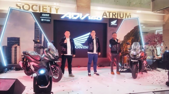 New Honda ADV 160 mengaspal di Yogyakarta (Suara.com/Gagah Radhitya)