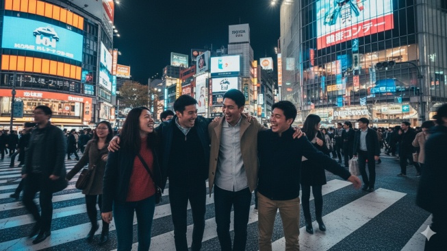 5 Inspirasi Prompt Gemini AI Foto Keseruan Bareng Teman Liburan di Jepang
