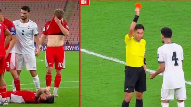 Anehnya Wasit Ma Ning, Kartu Merah Pemain Irak Tapi Tak Beri Penalti Timnas Indonesia