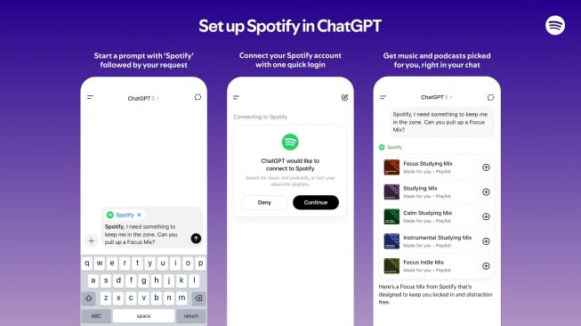 Cara Pakai Spotify di ChatGPT, Bisa Kasih Rekomendasi Lagu hingga Bikin Playlist