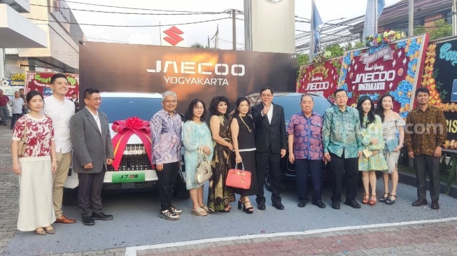 Deretan mobil yang ada di Dealer Jaecoo Yogyakarta (Suara.com/Gagah)