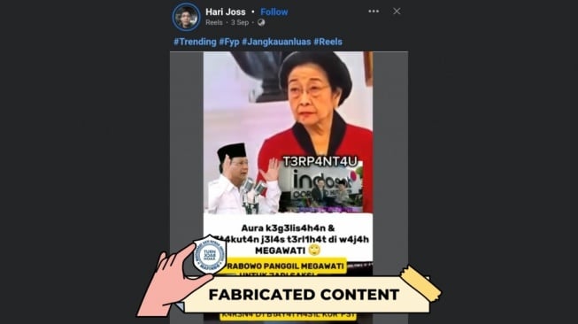 Hoaks Prabowo panggil Megawati jadi saksi korupsi Indosat. [Dok. Istimewa]