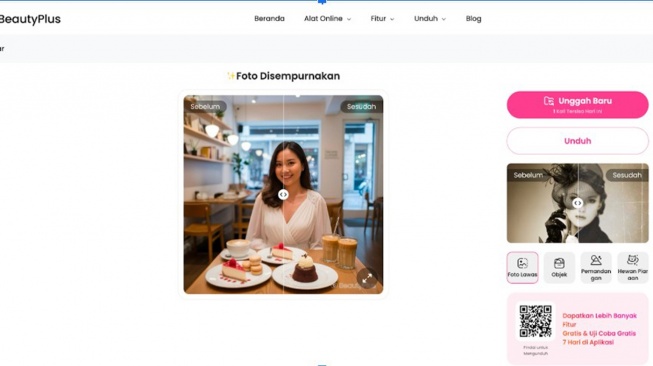 Penghapus objek foto, BeautyPlus menciptakan metode paling ultimate untuk mengubah jepretan kacau menjadi karya visual yang bersih, tajam, dan siap dibagikan. [Suara.com/dok]