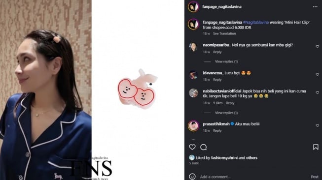 Koleksi jepit rambut Nagita Slavina. (Instagram/fanpage_nagitaslavina)