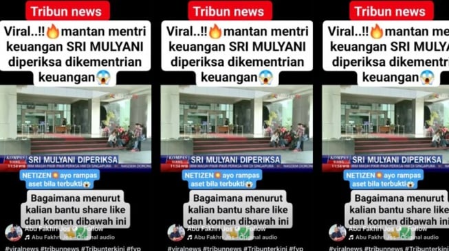 Hoaks Sri Mulyani diperiksa Bareskrim Polri setelah tak jadi menteri. [Ist]