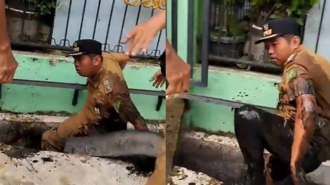 Viral! Lurah Didorong ke Parit Usai Ribut dengan Warga soal Polisi Tidur di Medan