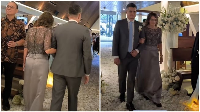 Steve Emmanuel saat bersama ibunya menghadiri pernikahan sang adik Karenina Sunny (Instagram)