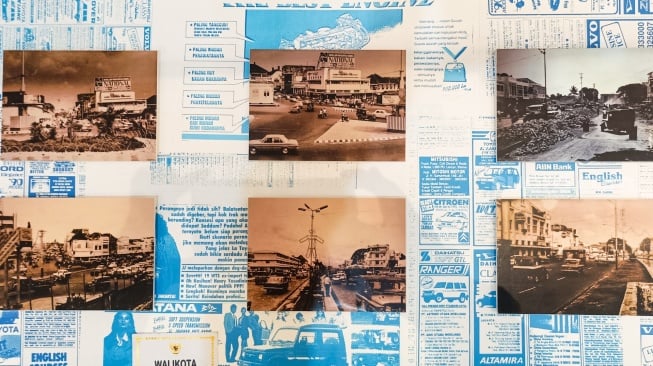 Karya arsip dalam pameran PustaKarsa 2025 di Taman Ismail Marzuki (TIM), Jakarta, Rabu (15/10/2025). [Suara.com/Alfian Winanto]