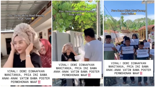 Pria ini bawa puluhan anak yatim ke rumah pacar demi meminta maaf (Instagram)