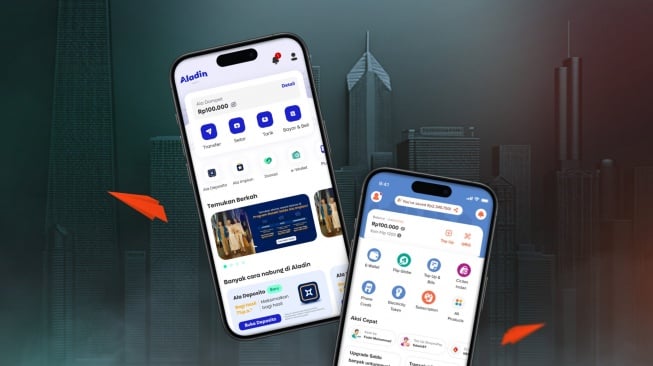 Mobile Banking Bank Aladin Syariah. [ist].