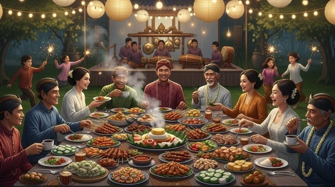 Ilustrasi mimpi menggelar hajatan. (Google AI Studio)