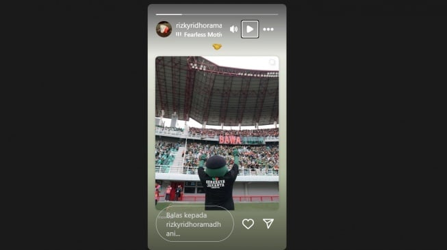 Unggahan Rizky Ridho ketika Patrick Kluivert dipecat (Instagram/@rizkyridhoramadhani)
