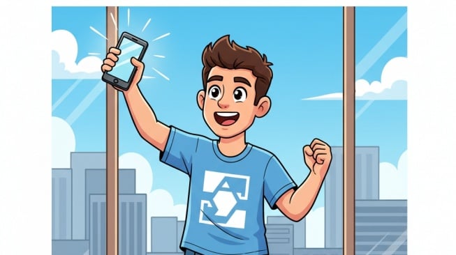 Ilustrasi - Gembira menerima saldo gratis DANA Kaget