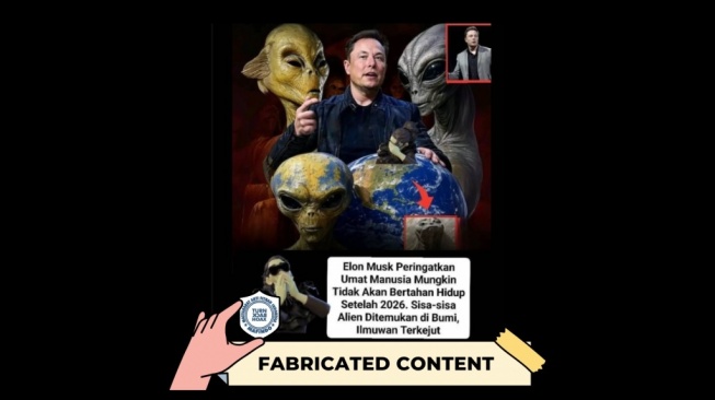 Hoaks Elon Musk sebut manusia punah tahun 2026. [Dok. Istimewa]