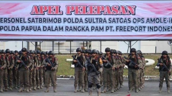 Polda Sultra Kirim 100 Brimob Amankan Freeport
