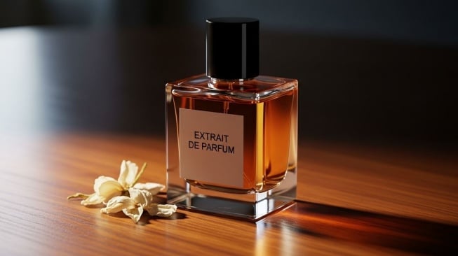 Ilustrasi Extrait de Parfum. (Google AI Studio)